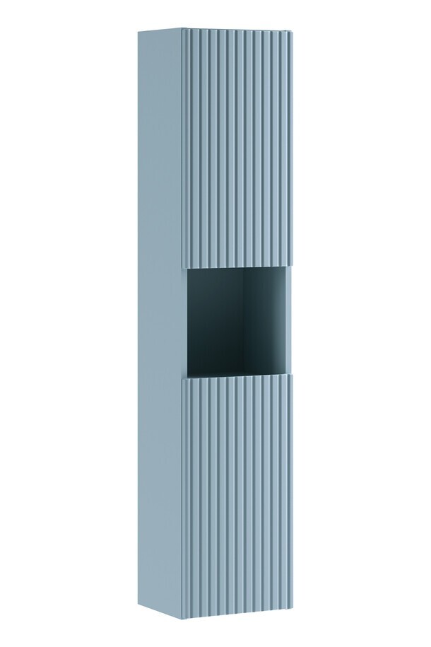 Závěsná vysoká koupelnová skříňka Nova Denim 80-30-2D modrá