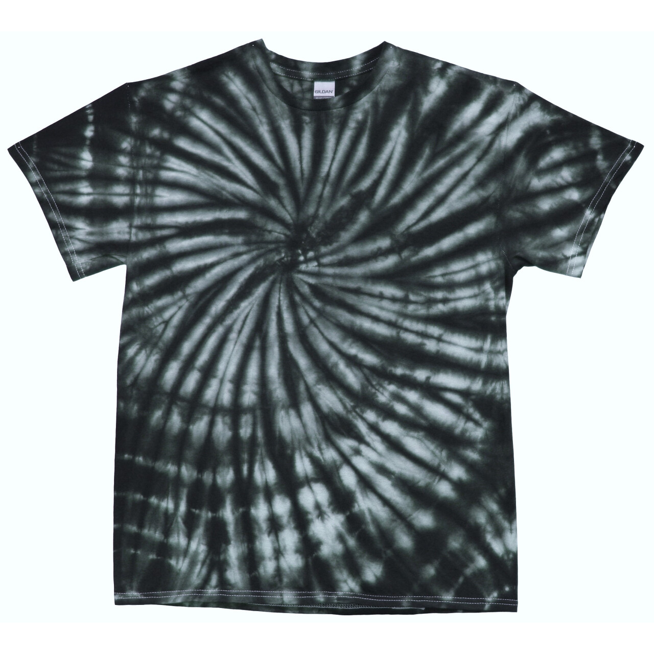 Tričko unisex The Mountain batikované Hurricane - čierne-sivé,