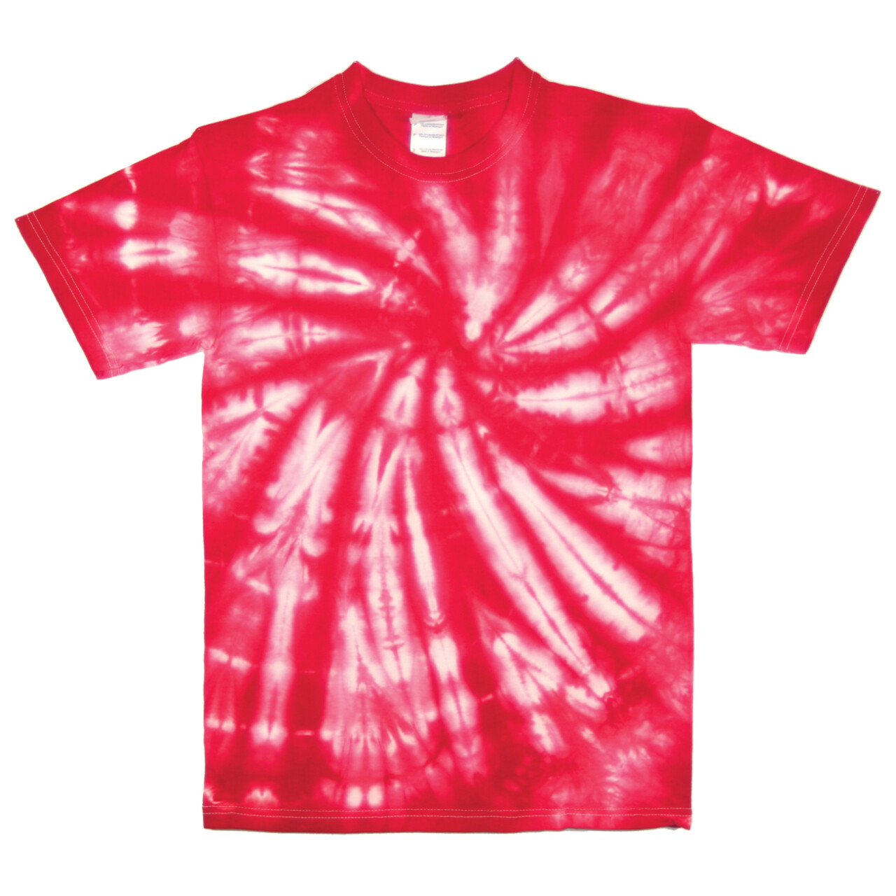 Tričko unisex The Mountain batikované Hurricane - červené-biele,