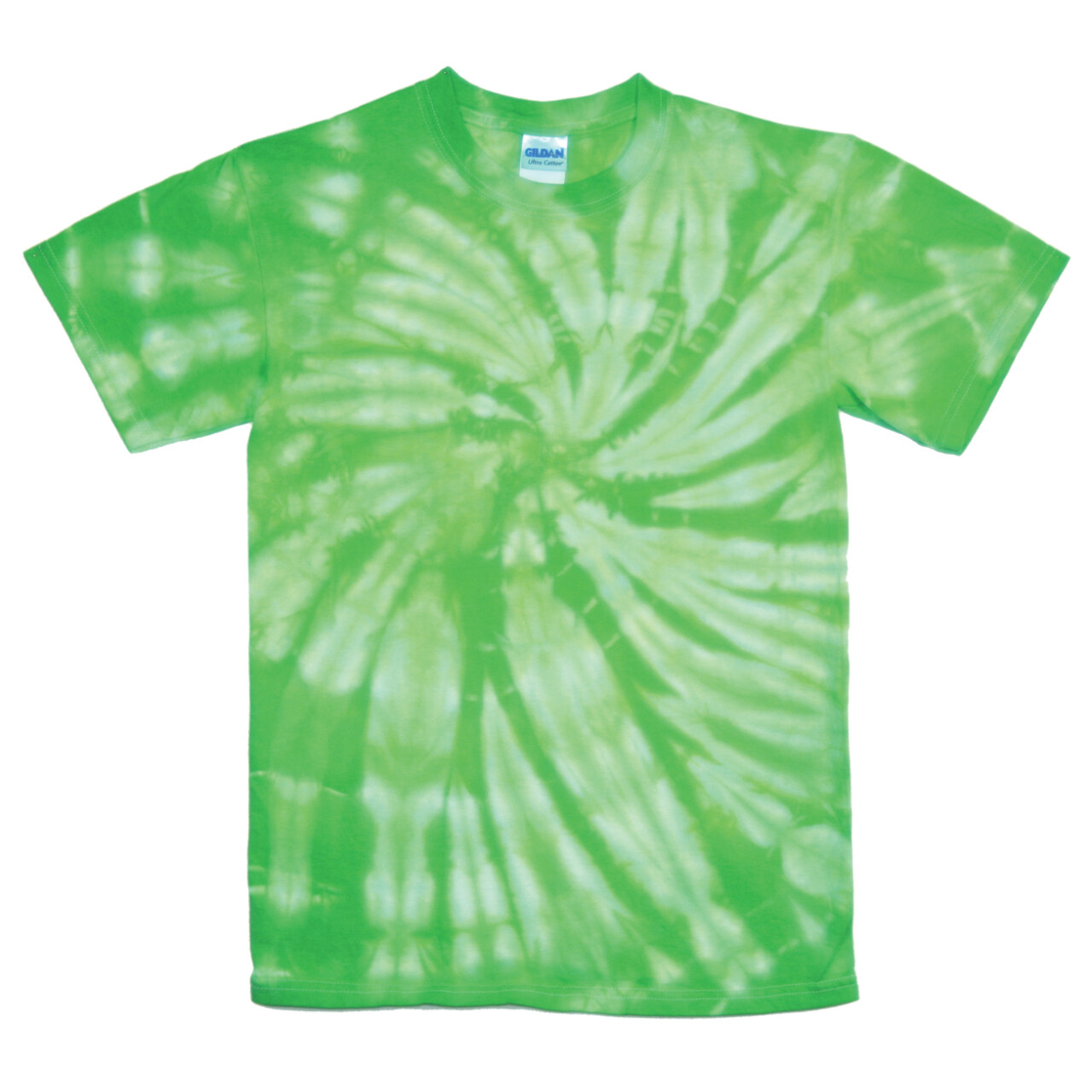 Tričko unisex The Mountain batikované Hurricane - zelené-svetlo zelené,