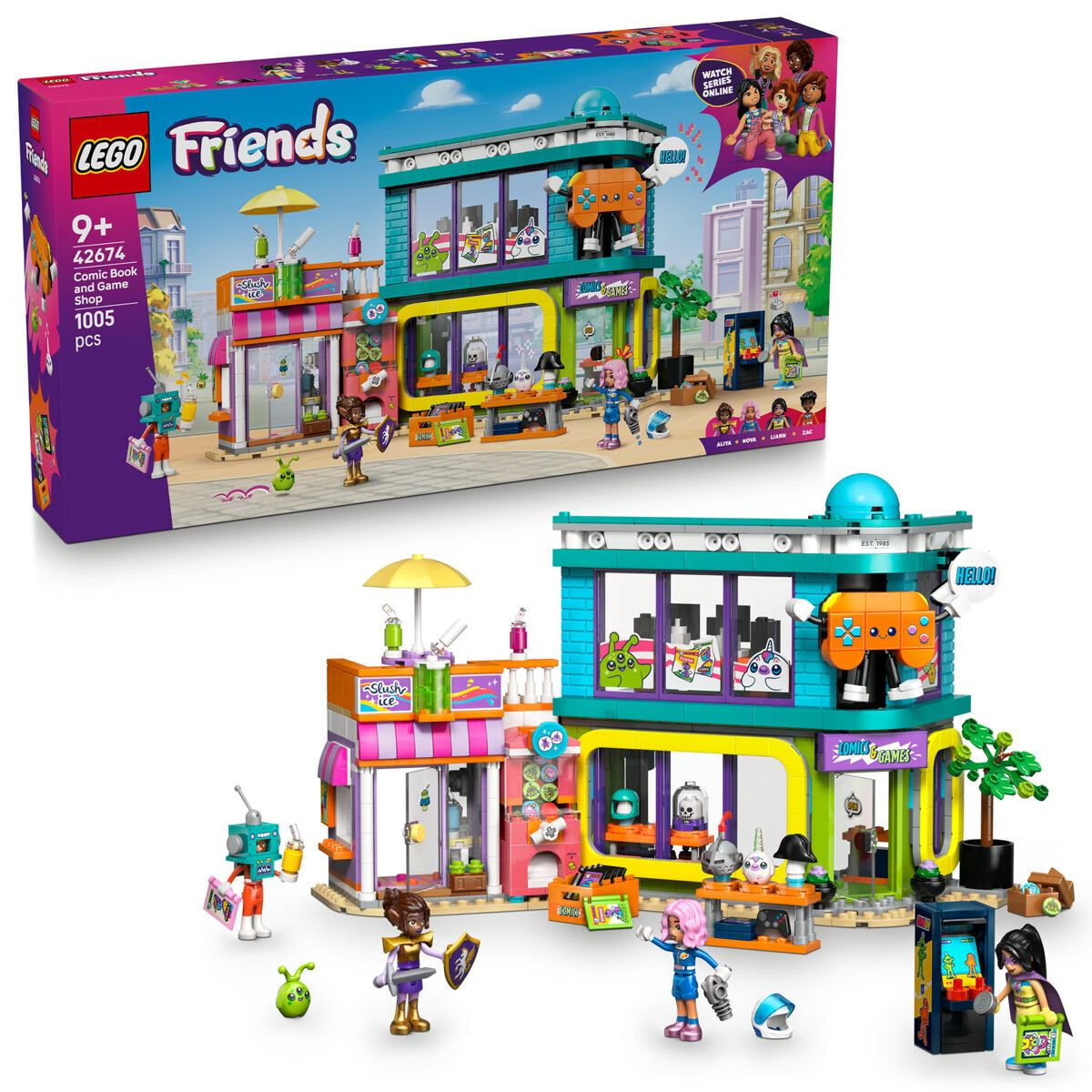 LEGO® Friends 42674 Obchod s komiksmi a videohrami
