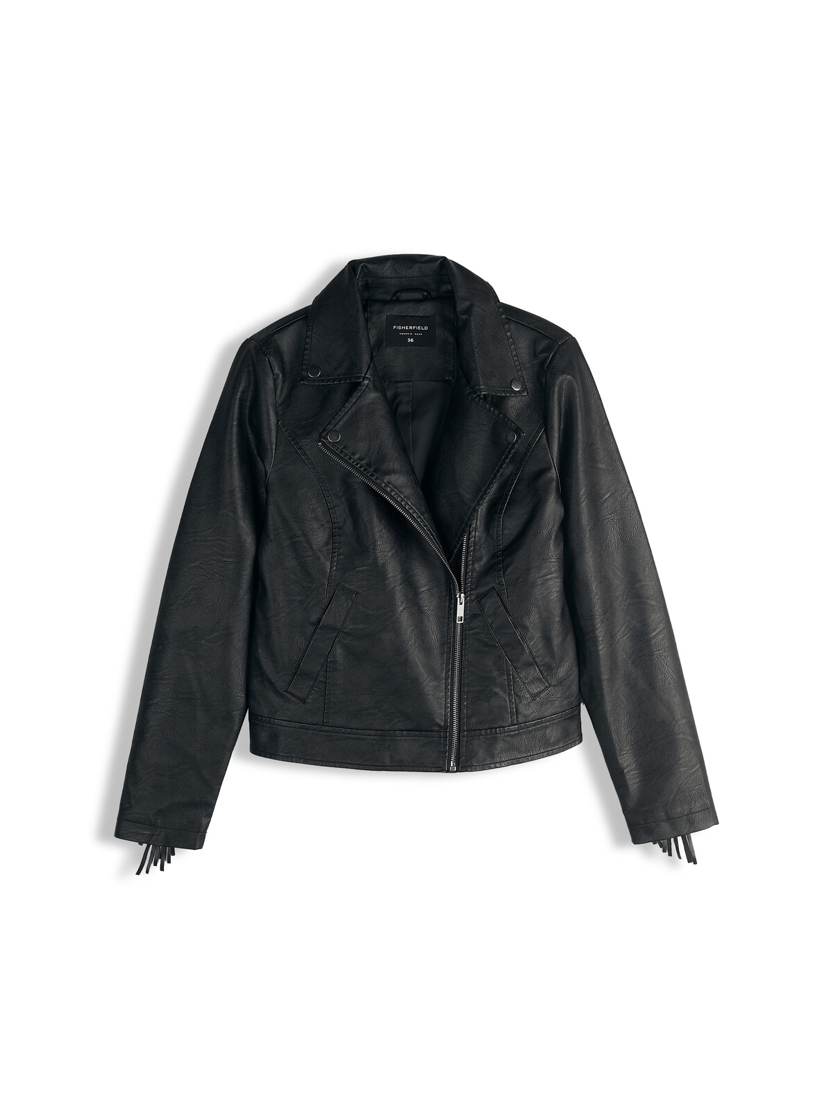 GATE Koženková bunda so strapcami