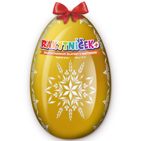 TEREZIA Rakytníček+ multivitamínové želatínky veľkonočné vajce zlaté 50 ks