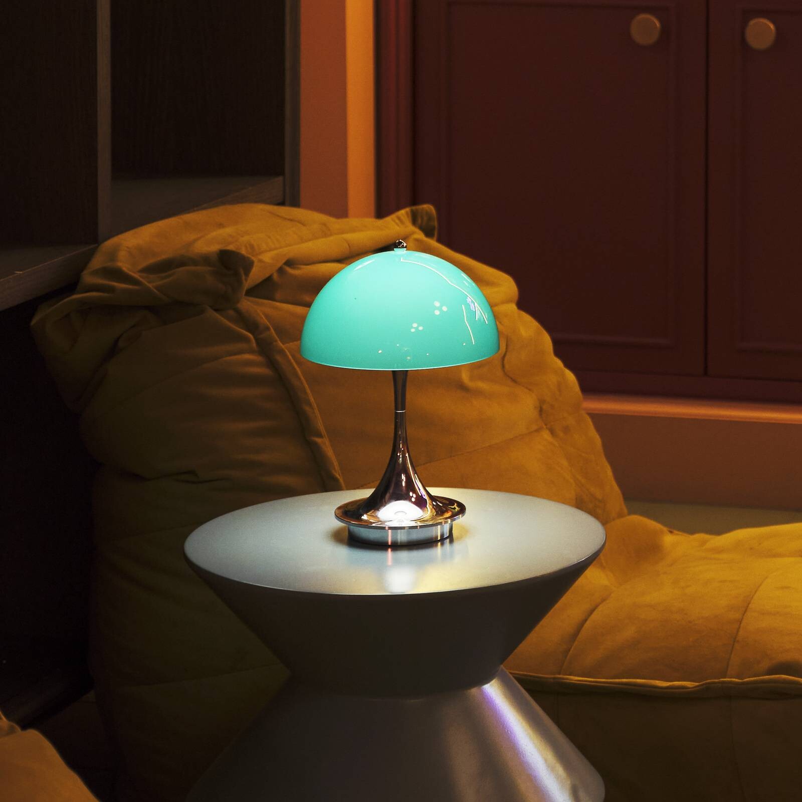 Louis Poulsen Panthella 160 Portable Original, opálovo zelená