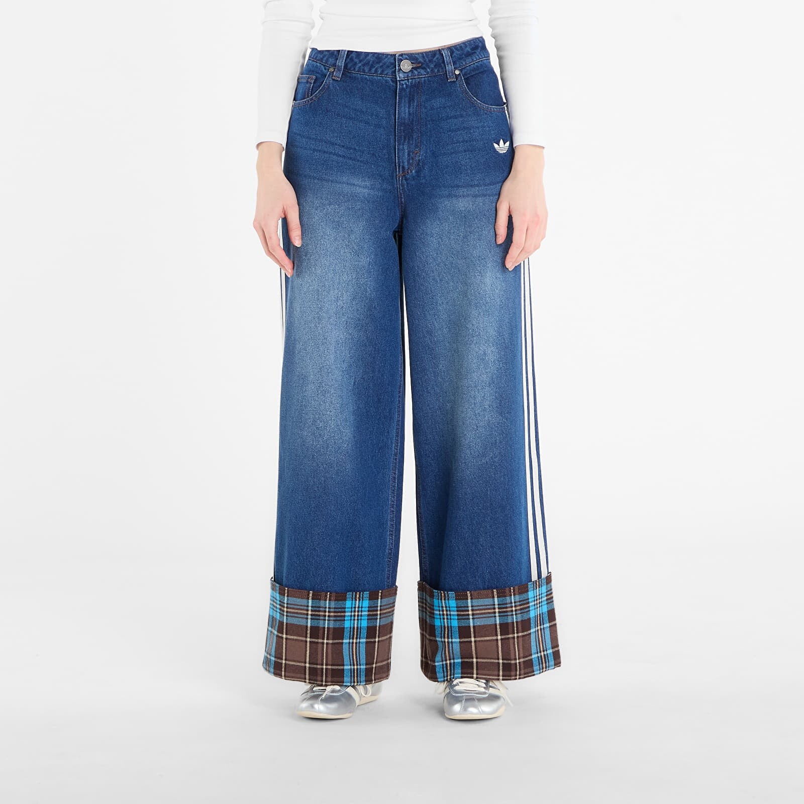 Džínsy adidas Wide Leg Jeans Inddnm/ Multicolor W28/L30