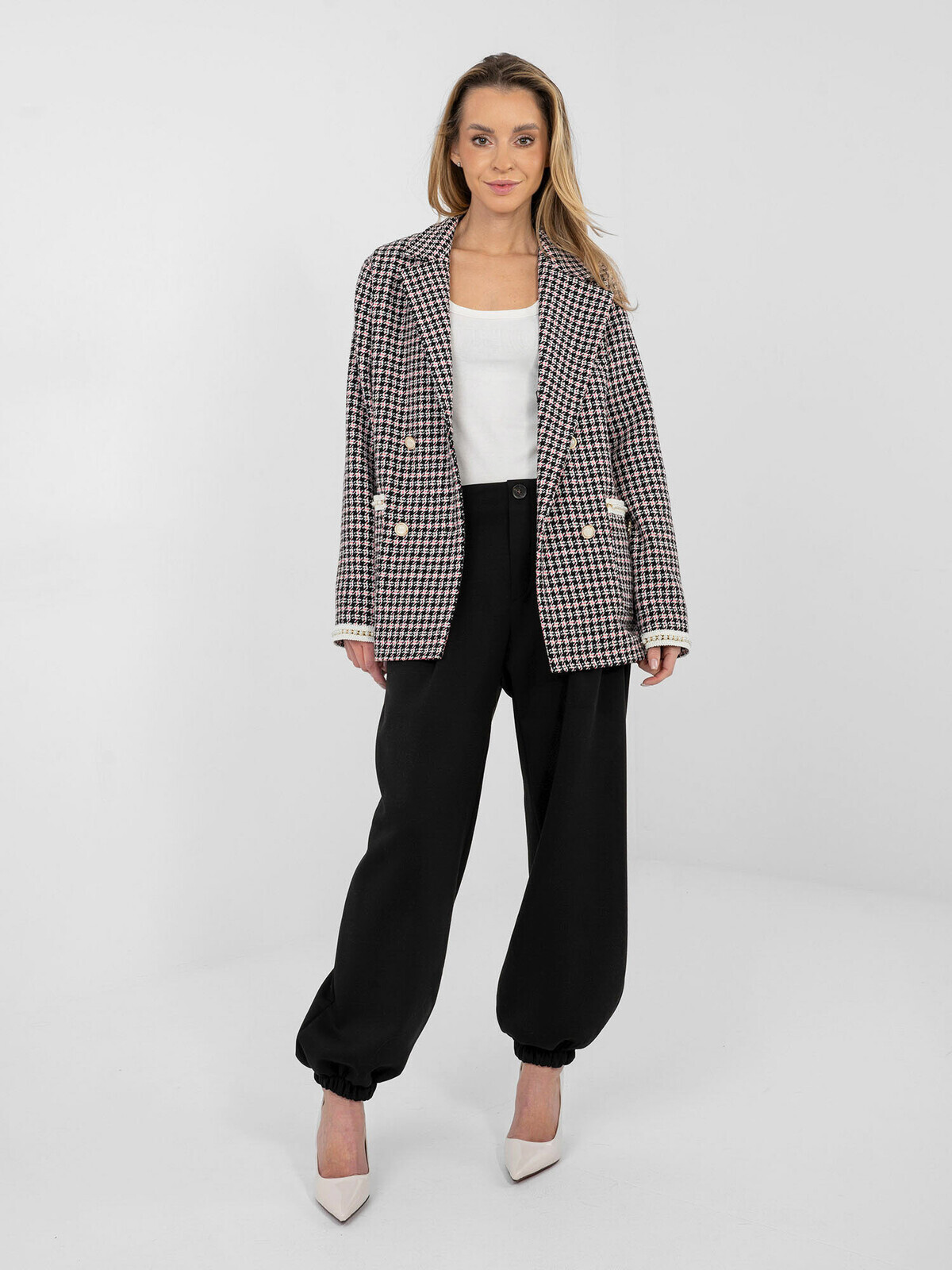 Čierne nohavice s voľným strihom