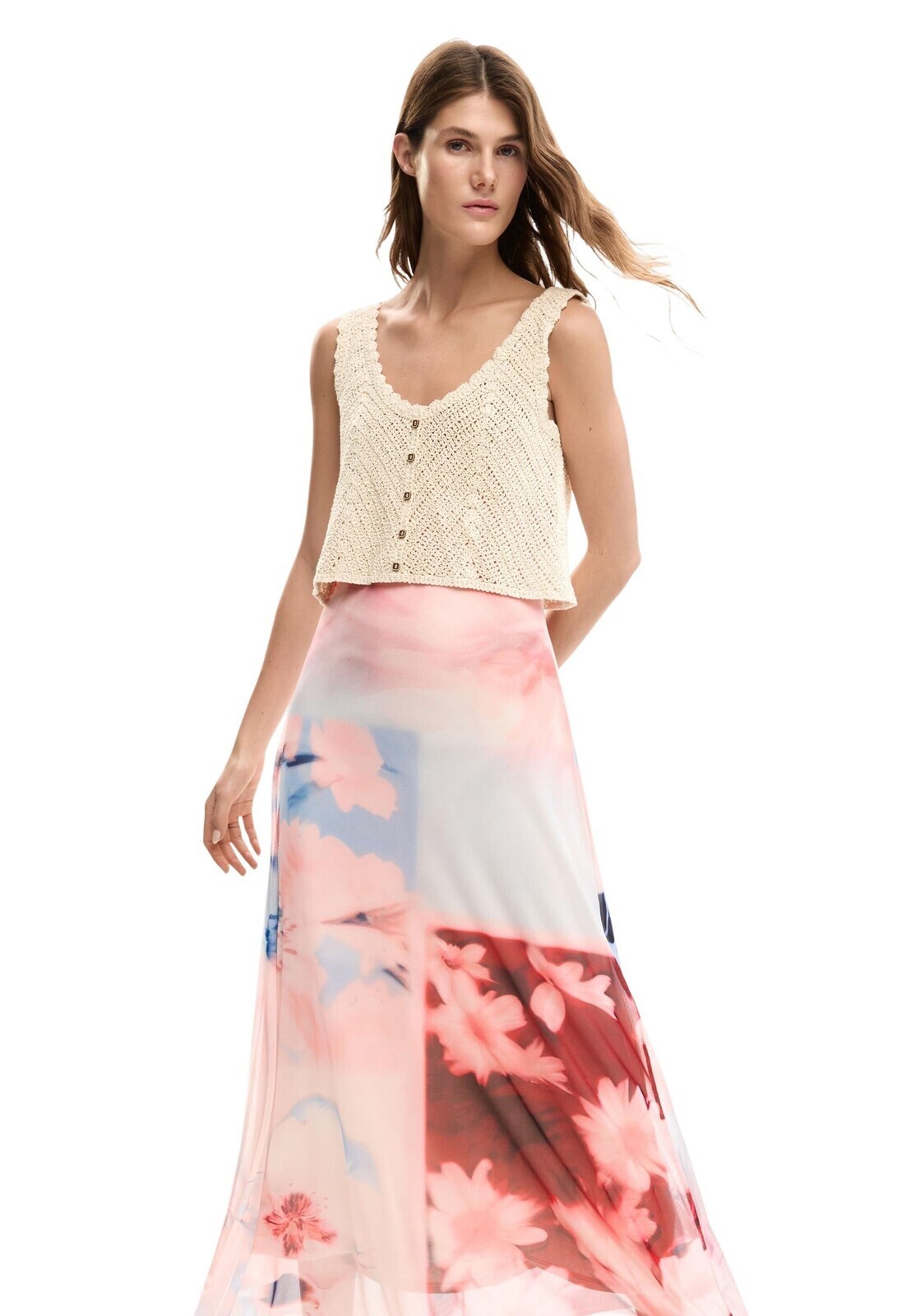 Desigual dámske maxi šaty s kvetinovým vzorom