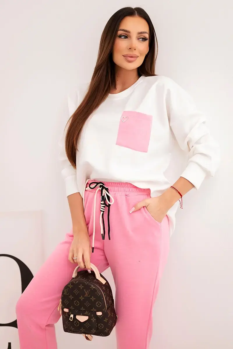 Dámska súprava Kesi s kontrastným vreckom