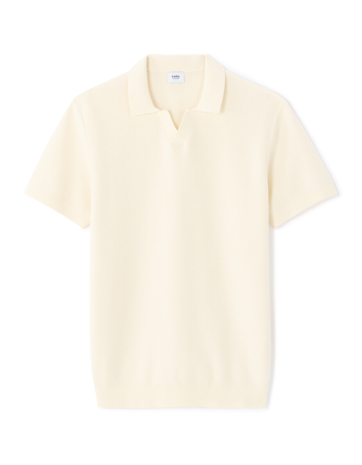 Krémové pánske polo tričko Celio