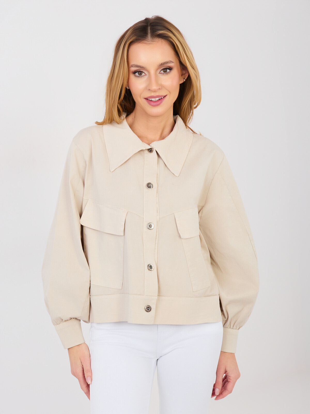 Béžová prechodná bunda