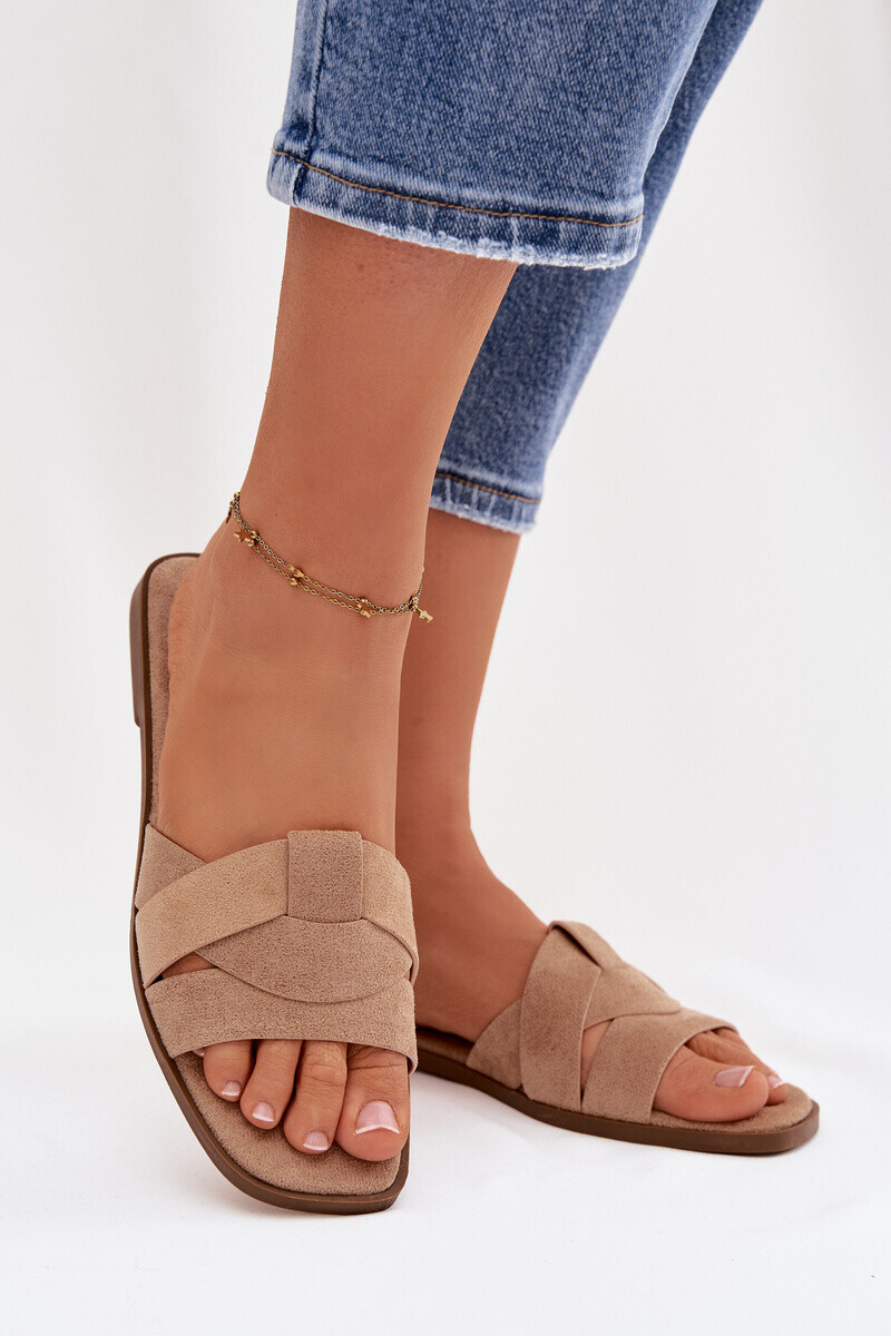 Dámske šľapky Florane z eko semišu