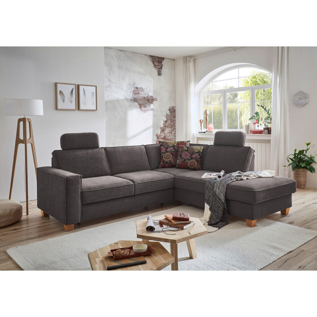 Sit & More ROHOVÁ SEDACIA SÚPRAVA, textil, tmavosivá