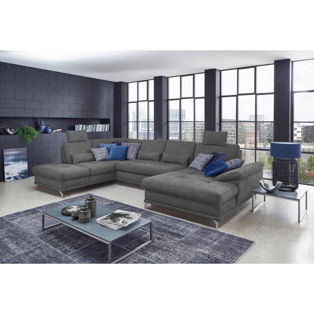 Sit & More SEDACIA SÚPRAVA, textil, sivá