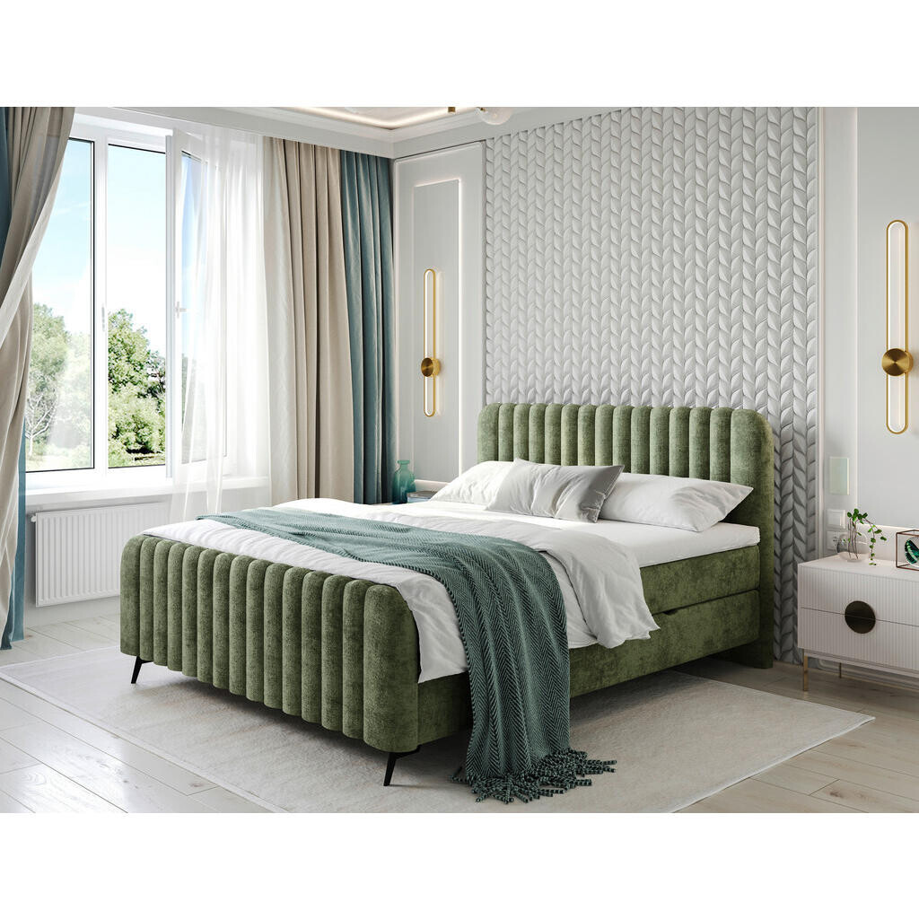 MID.YOU AMERICKÁ POSTEĽ, 200/200 cm, zelená