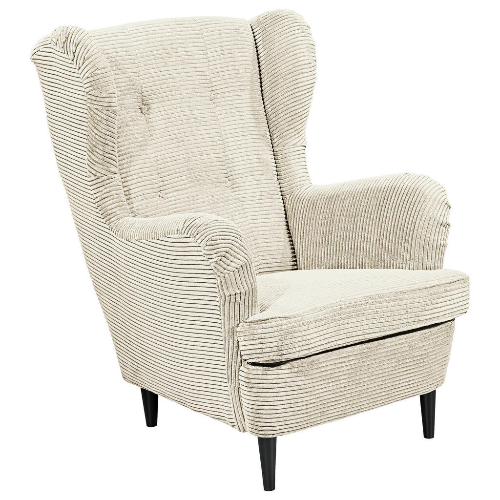 MID.YOU KRESLO UŠIAK, textil, krémová