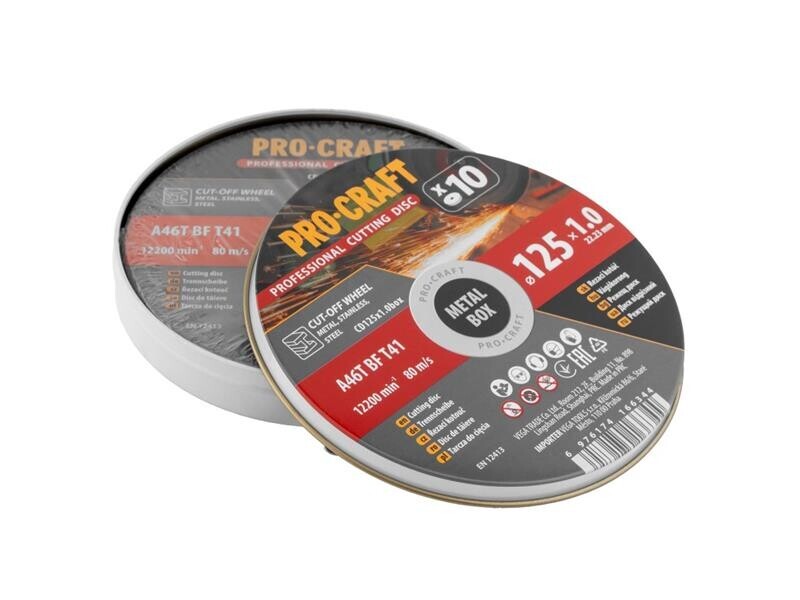 Rezný kotúč PROCRAFT 125x1,0mm balenie 10ks