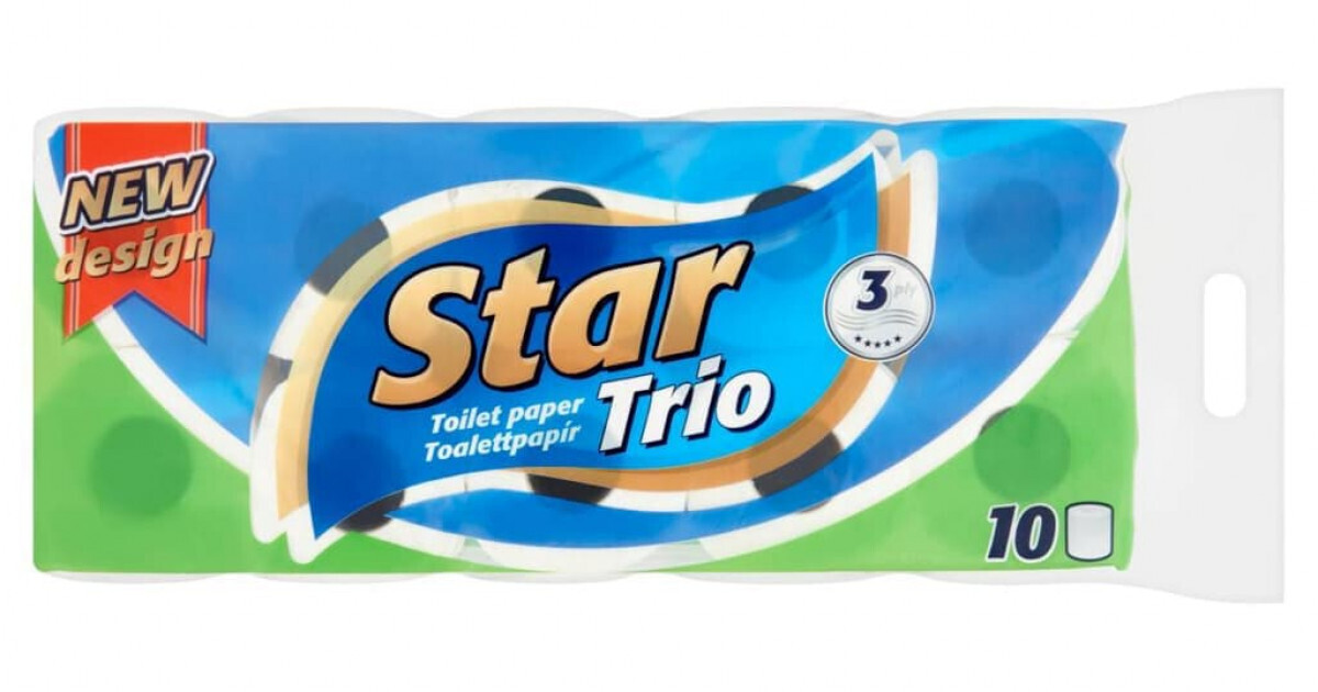 Ooops Star Trio toaletný papier 3vrst. 10ks