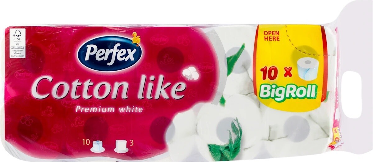 Perfex Cotton Like toaletný papier 16ks 3vrst.