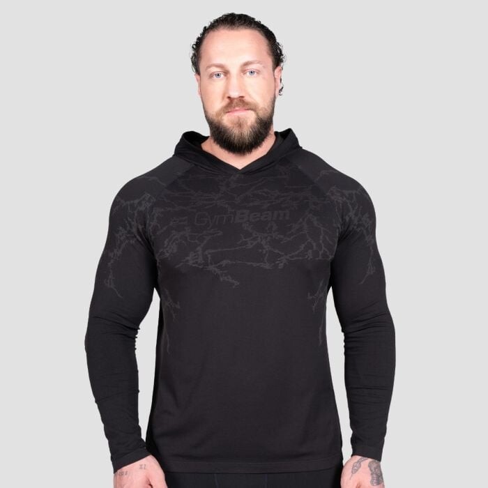 GymBeam Tričko s dlhým rukávom Static Black  S