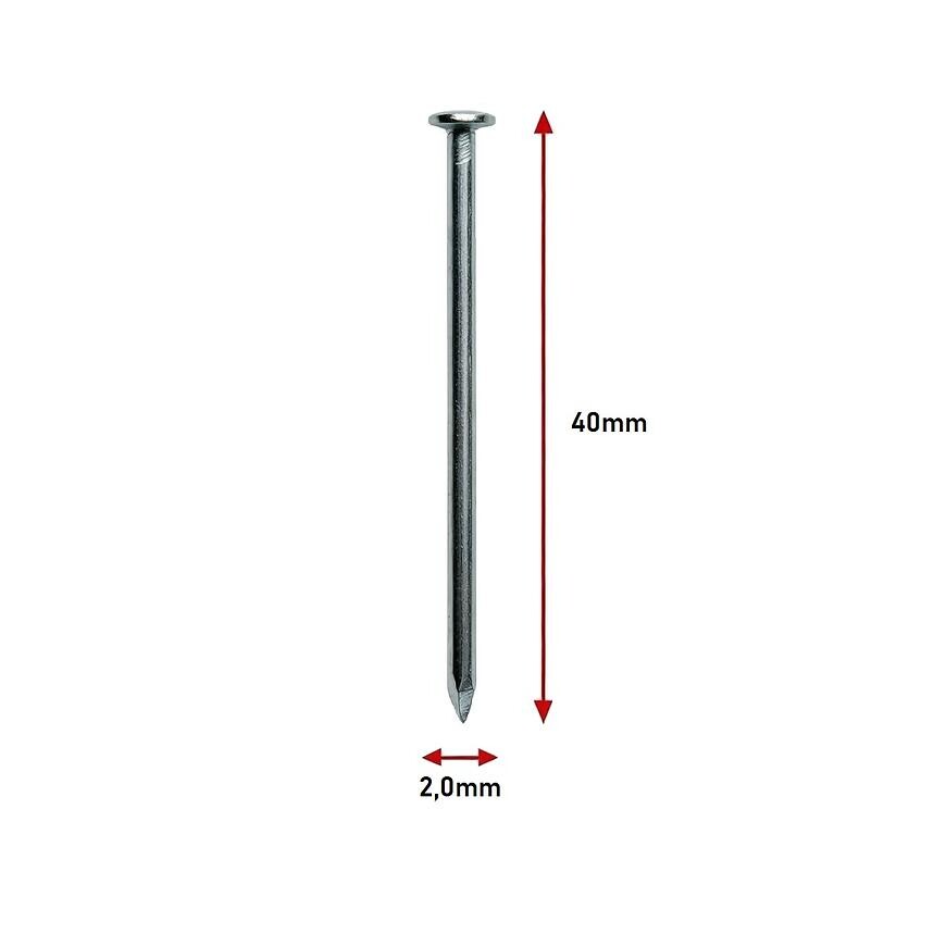 Pozinkované Stavebné Klince 2,0×40 mm