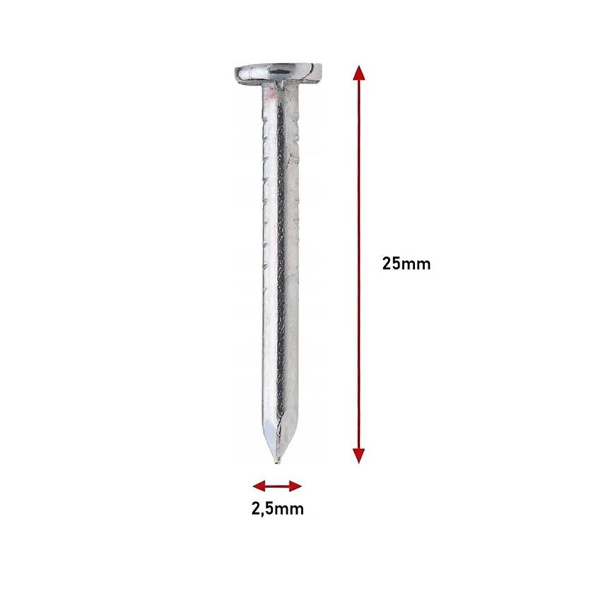 Pozinkované Lepenkové Klince 2,5×25 mm