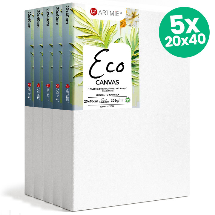 Sada 5 maliarskych plátien ECO 20x40 cm