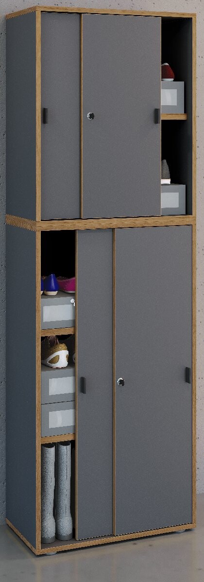 VCM Regál na topánky s posuvnými dverami 