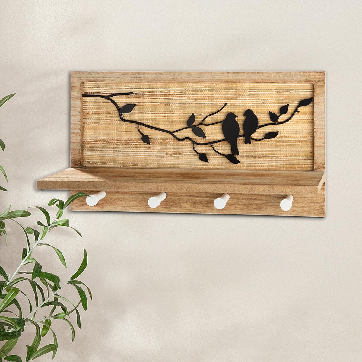 Nástenný vešiak Vtáky