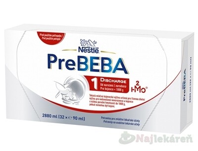 PreBEBA 1 DISCHARGE mliečna dojčenská výživa 32x90ml