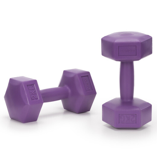 Jednoručné činky - 2 ks - 2x2 kg - fialové