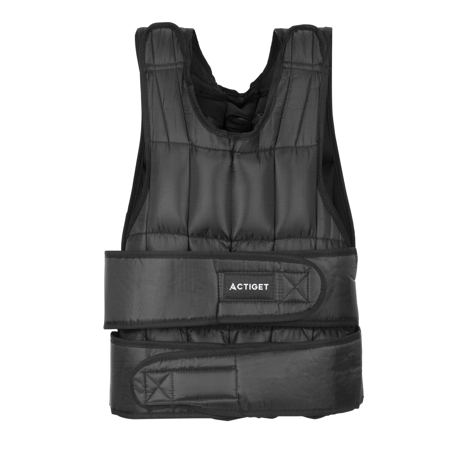 Záťažová vesta Active na tréning s nosnosťou 20 kg - nastaviteľná - čierna