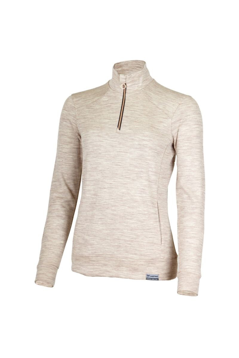 Lasting dámska merino mikina WARMINA C716 béžová Veľkosť: L 8595067901114