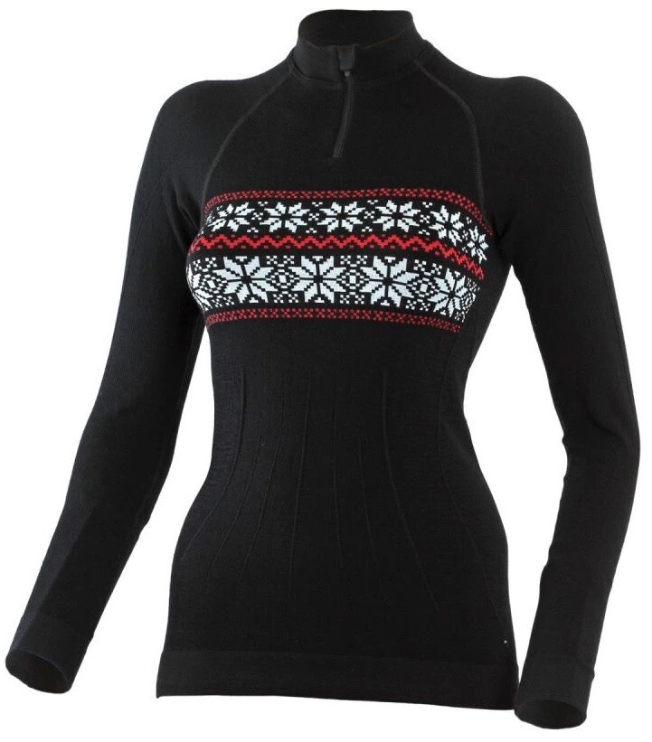 Lasting WIGI 9N13 čierna bezšvová merino mikina - BEZ KRABICE Veľkosť: L/XL 8595067847986