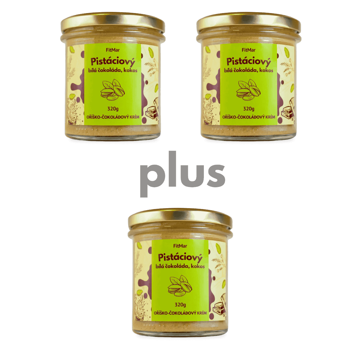 2+1 ZDARMA Pistáciový krém s kokosom a bielou čokoládou