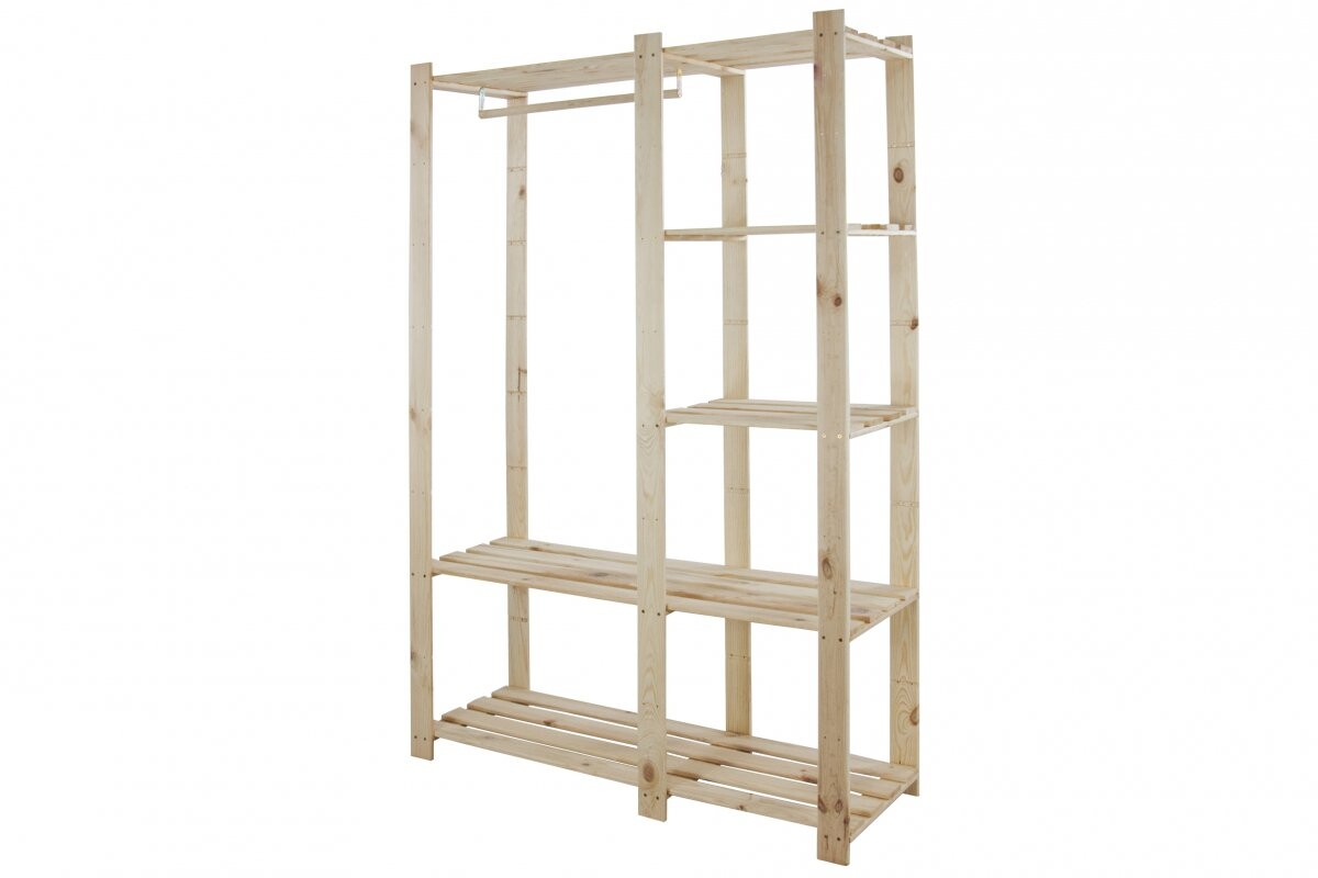 Regál drevený RG-5 170x110x38 5 políc-borovica