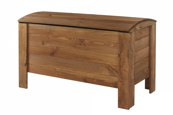 Drevená truhlica s polookruhlým vrchom  B-16 Hnedá 50x77x40 Borovica