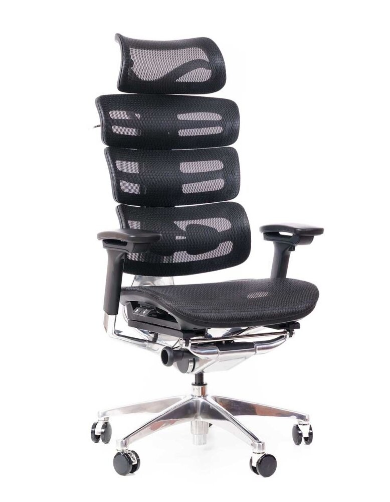 Ergonomická kancelárska stolička TRINITY — čierna Sego