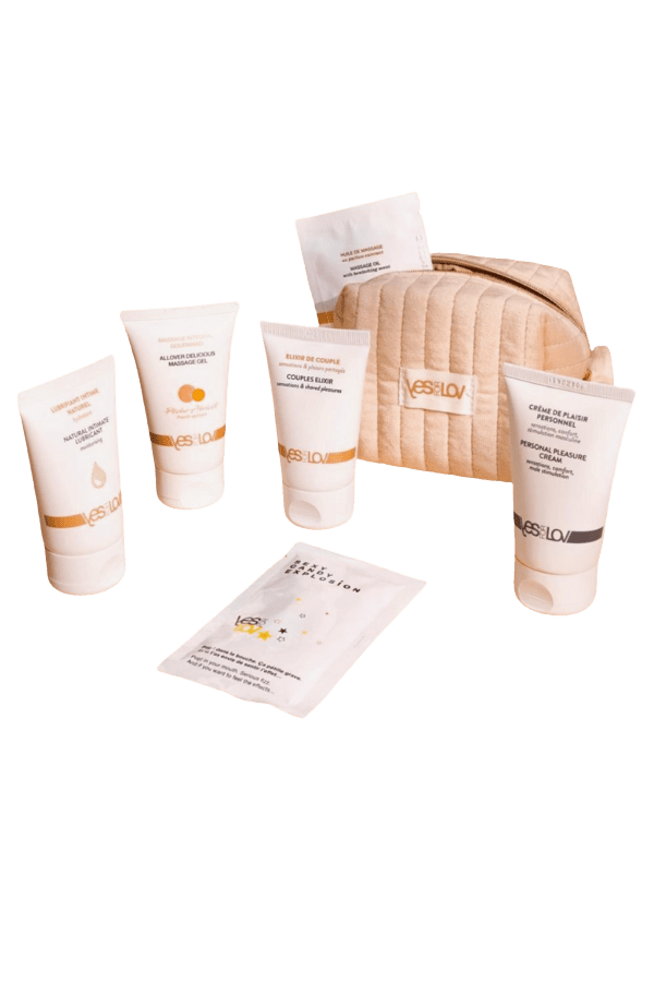 YESFORLOV Očarujúca zamatová sada champagne