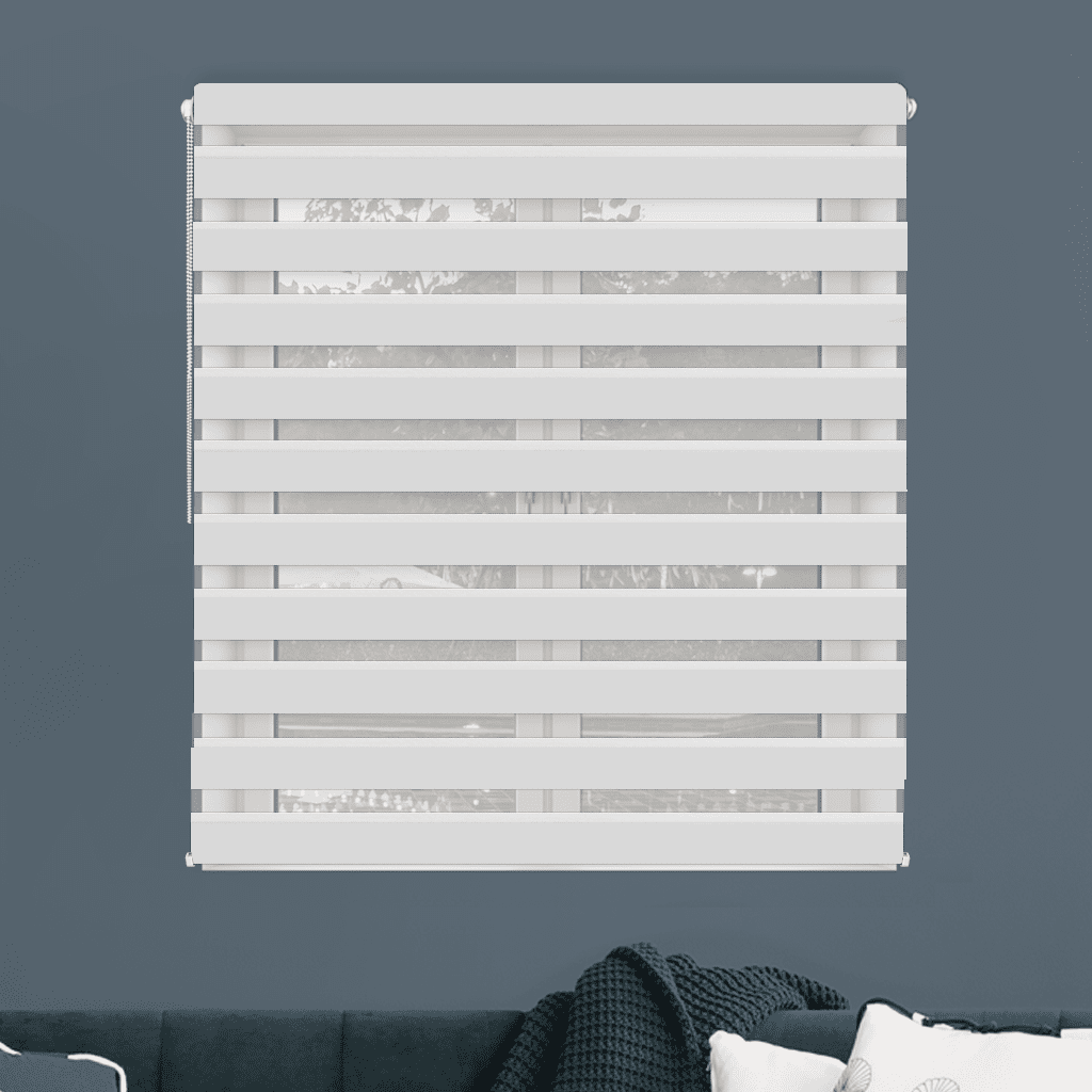 FEXI Roleta Deň a noc, Blackout Biela, A 3500e Šírka rolety: 30 cm, Výška rolety: 150 cm, Strana a barva mechanismu: Ľavá - Biela