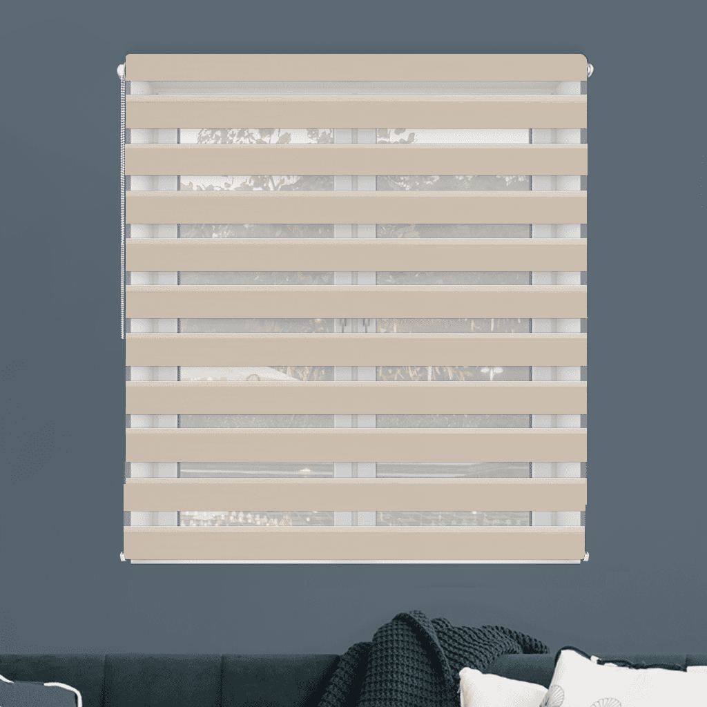 FEXI Roleta Deň a noc, Blackout Ľanová krémová, A 3502e Šírka rolety: 30 cm, Výška rolety: 150 cm, Strana a barva mechanismu: Ľavá - Biela