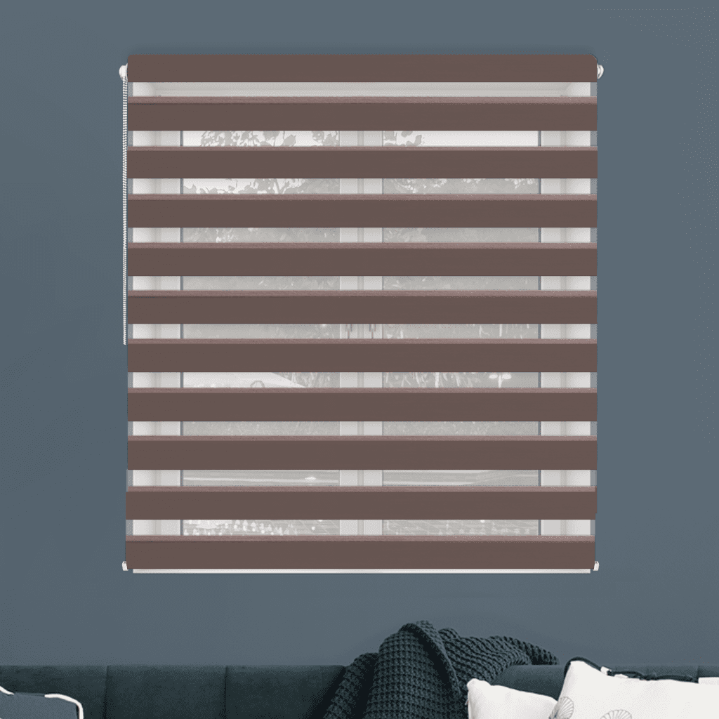 FEXI Roleta Deň a noc, Blackout Kakaová, A 3503e Šírka rolety: 30 cm, Výška rolety: 150 cm, Strana a barva mechanismu: Ľavá - Biela