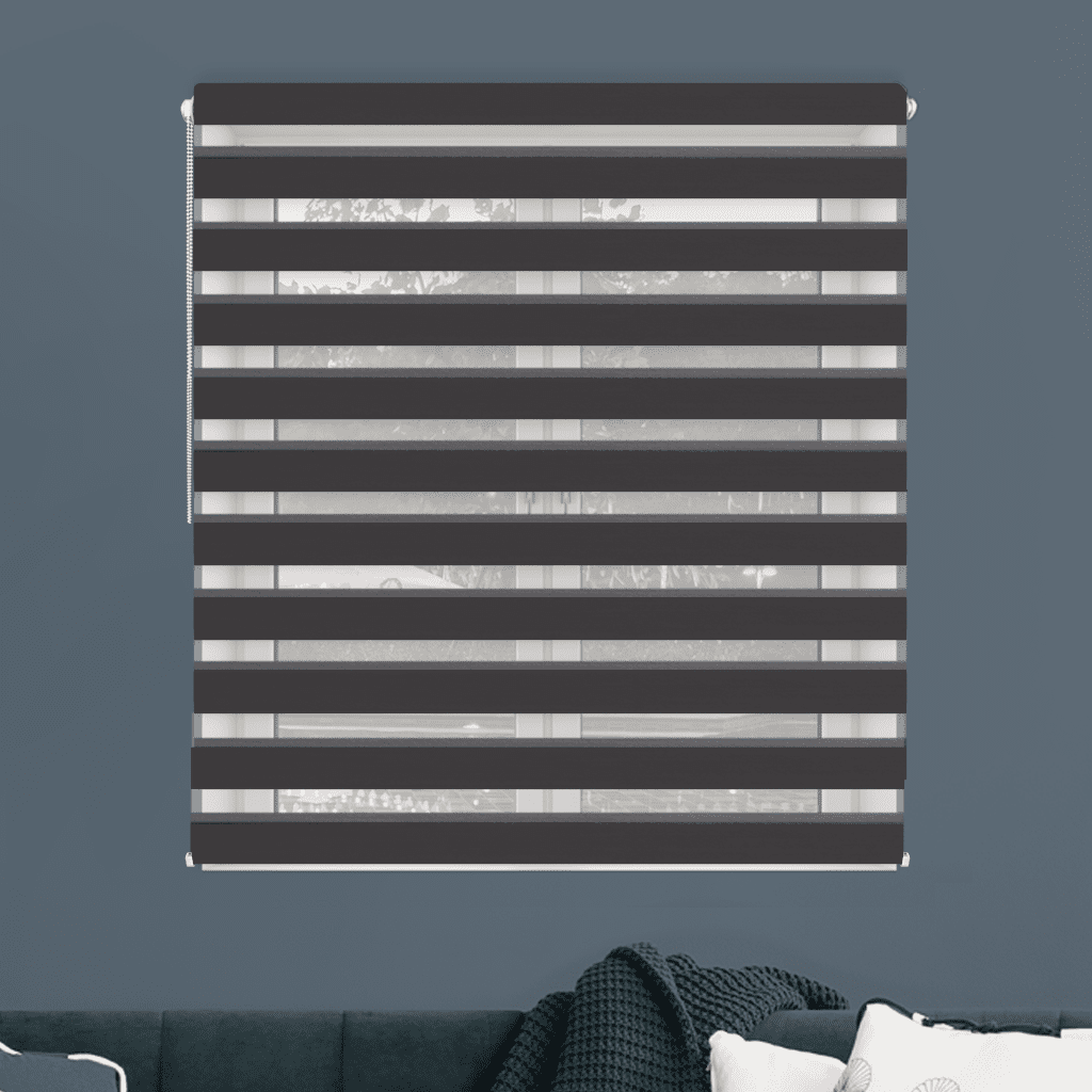 FEXI Roleta Deň a noc, Blackout Antracit, A 3506e Šírka rolety: 30 cm, Výška rolety: 150 cm, Strana a barva mechanismu: Ľavá - Biela