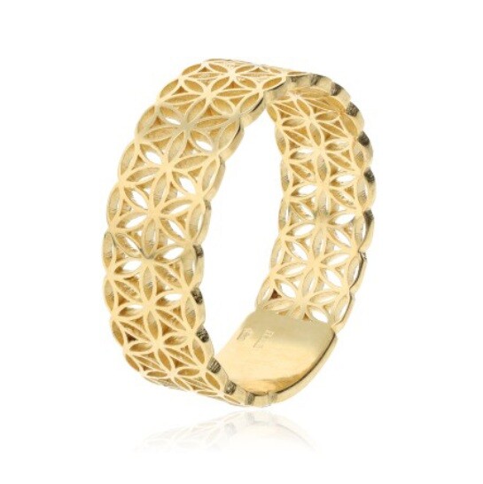 Soliter Prsteň zo žltého zlata Kvet života 221 051 00702 00 54 mm