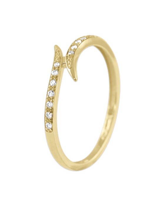 Soliter Zásnubný prsteň zo žltého zlata s kryštálmi 229 001 00875 00 53 mm