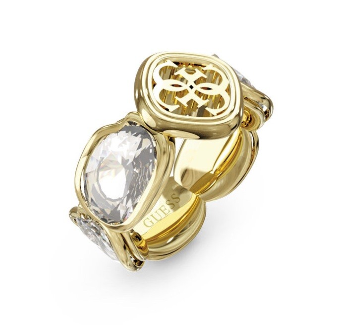 Guess Fashion pozlátený s čírymi kryštálmi Mamounia JUBR05573JWYG 56 mm