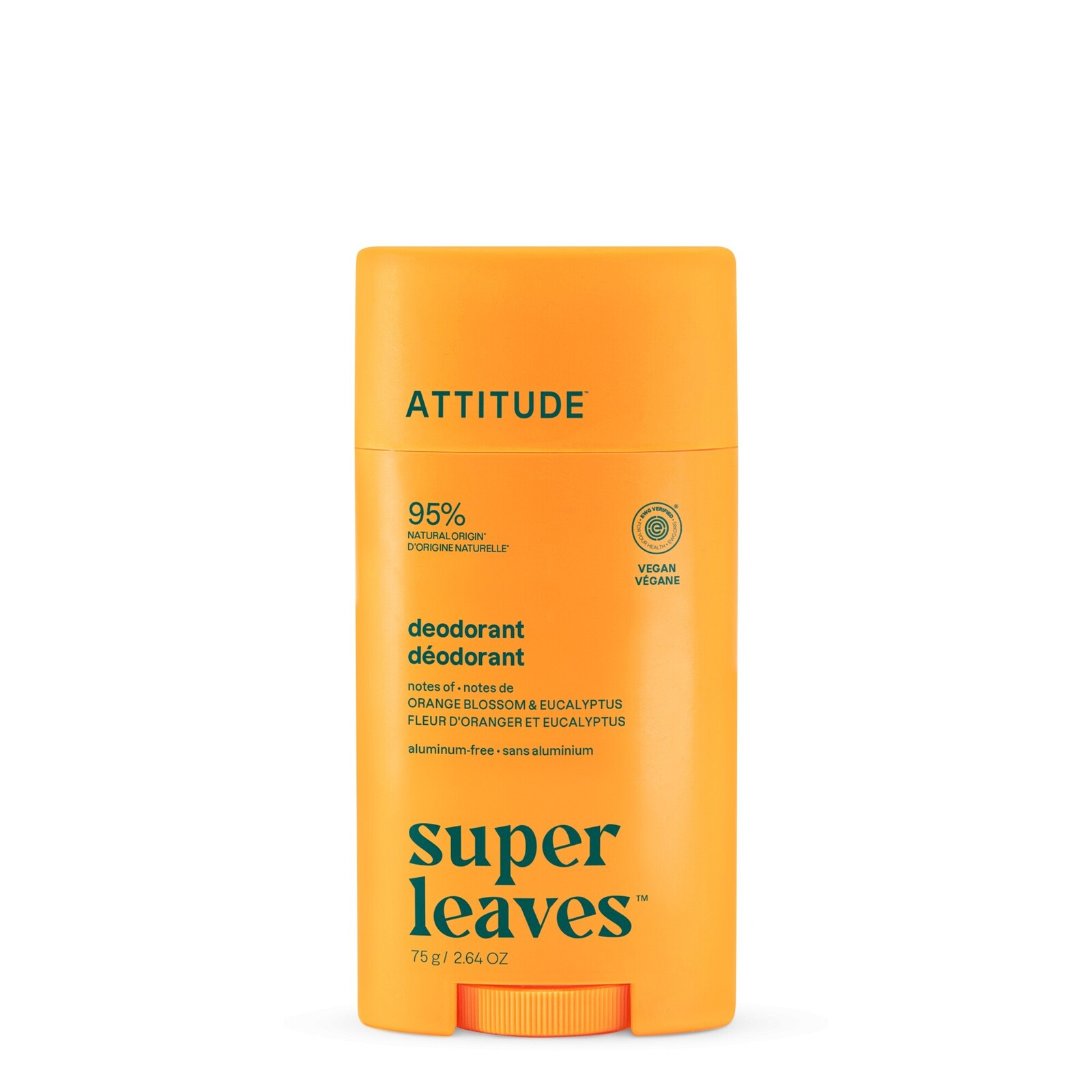 Attitude Prírodný dezodorant Super leaves Pomarančový kvet & Eukalyptus 75 g