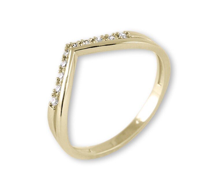 Soliter Zásnubný prsteň zo žltého zlata s kryštálmi 229 001 00886 00 61 mm