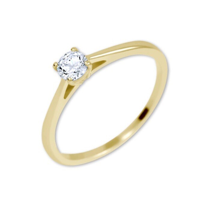 Soliter Pôvabný zásnubný prsteň zo žltého zlata 226 001 01035 00 56 mm