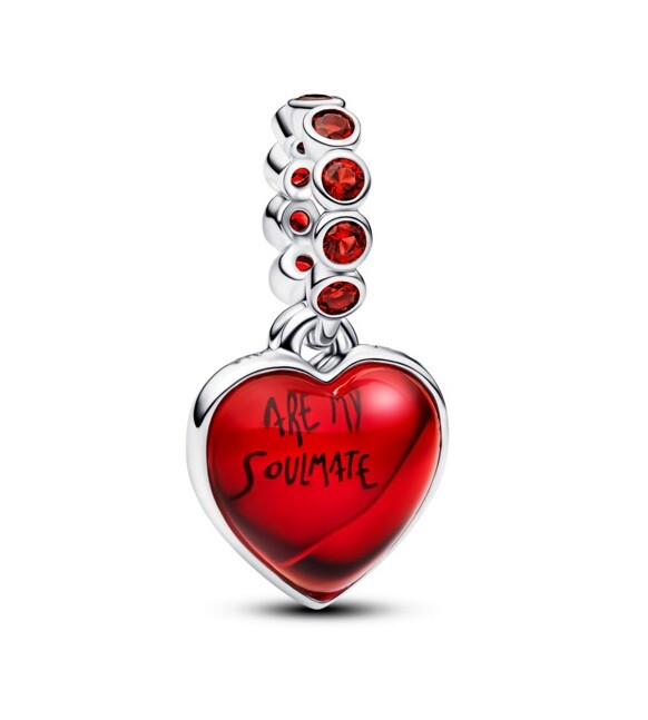 Pandora Dvojitý visiaci prívesok Červené srdce Moments 794429C01