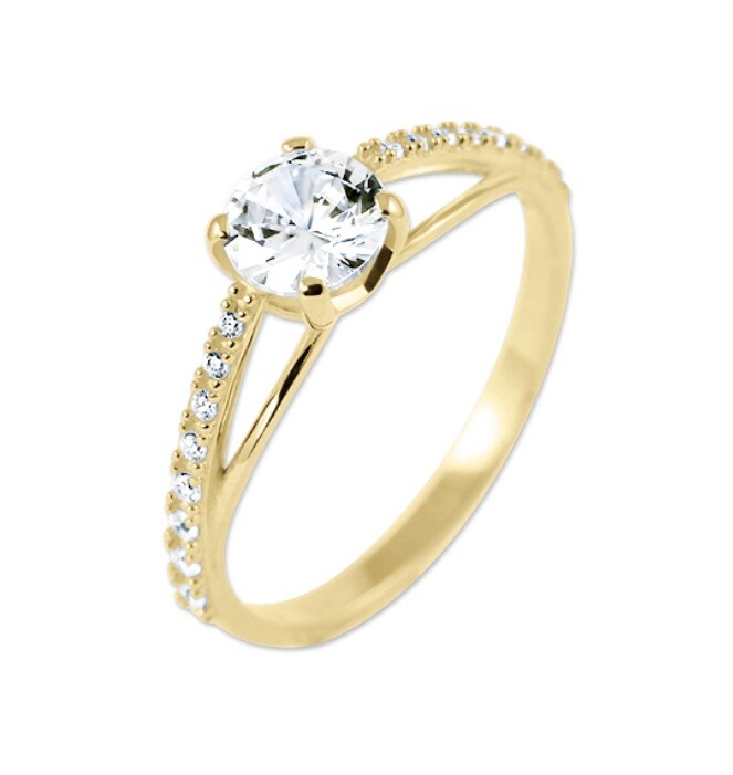 Soliter Elegantný zásnubný prsteň zo žltého zlata 229 001 00891 00 53 mm